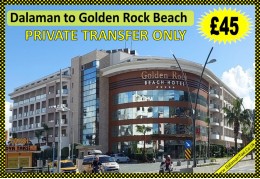 Dalaman Airport Transfer to Golden Rock Beach Hotel Marmaris