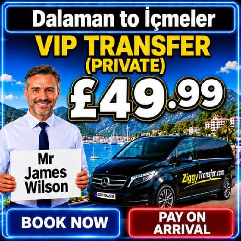 Dalaman Airport Taxi to Marmaris Quadas Hotel private transfer