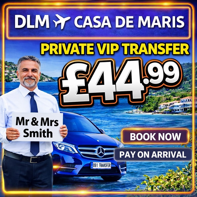 Dalaman taxi to Marmaris Casa De Maris Hotel private transfer service