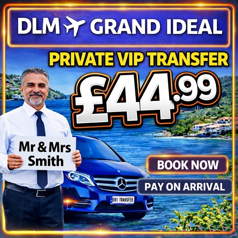 Dalaman taxi to Marmaris Grand Ideal Premium Hotel private transfer
