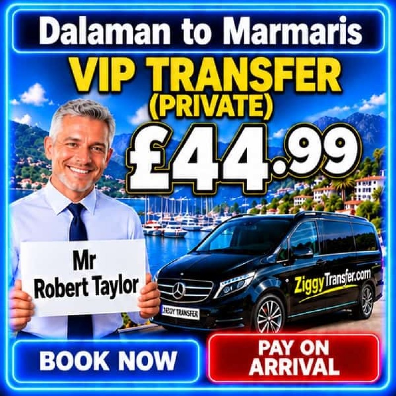 Dalaman Airport Taxi to Casa De Maris Spa & Resort Hotel private transfer Marmaris