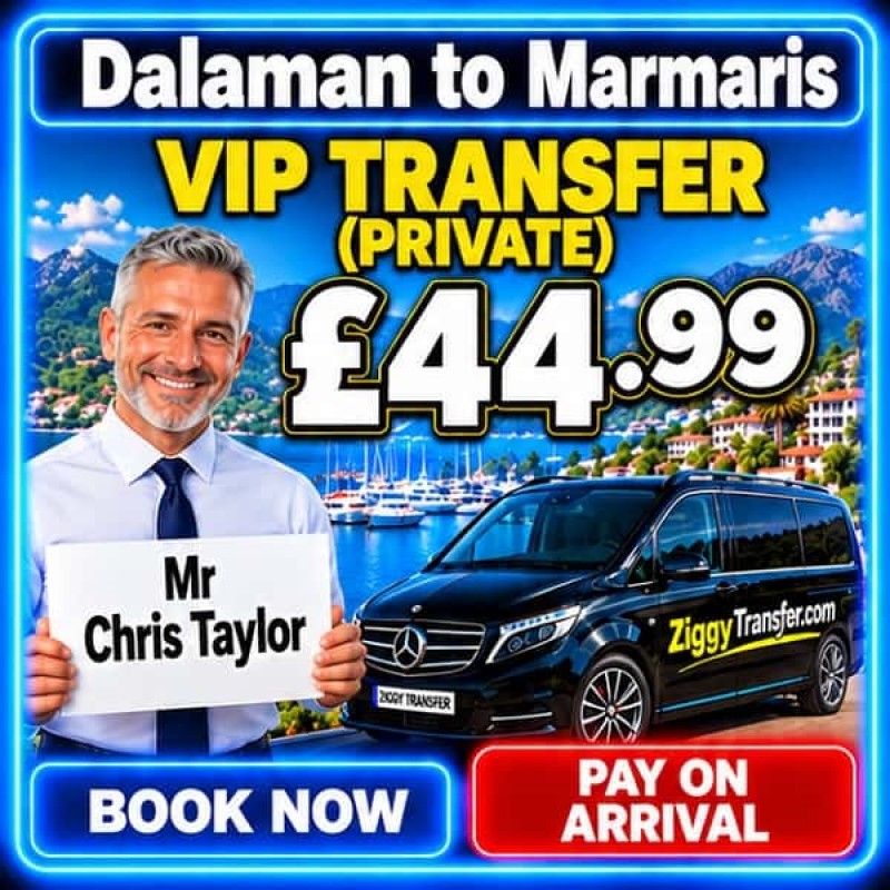 Dalaman Airport Taxi to Green Nature Diamond Hotel private transfer Marmaris