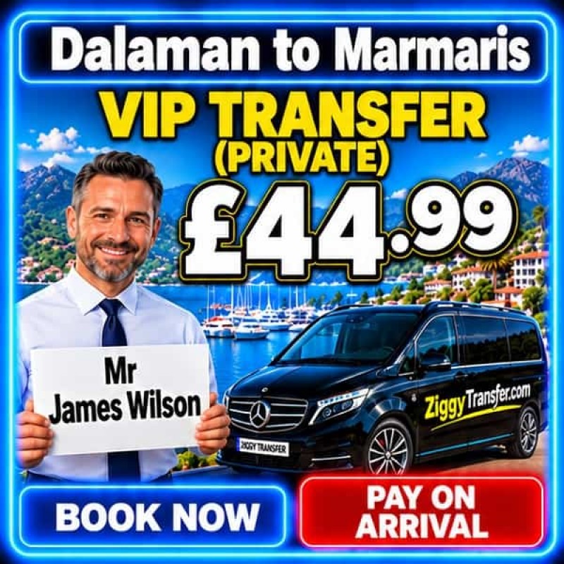 Dalaman Airport Taxi to Lalila Blue Suites Hotel private transfer Marmaris