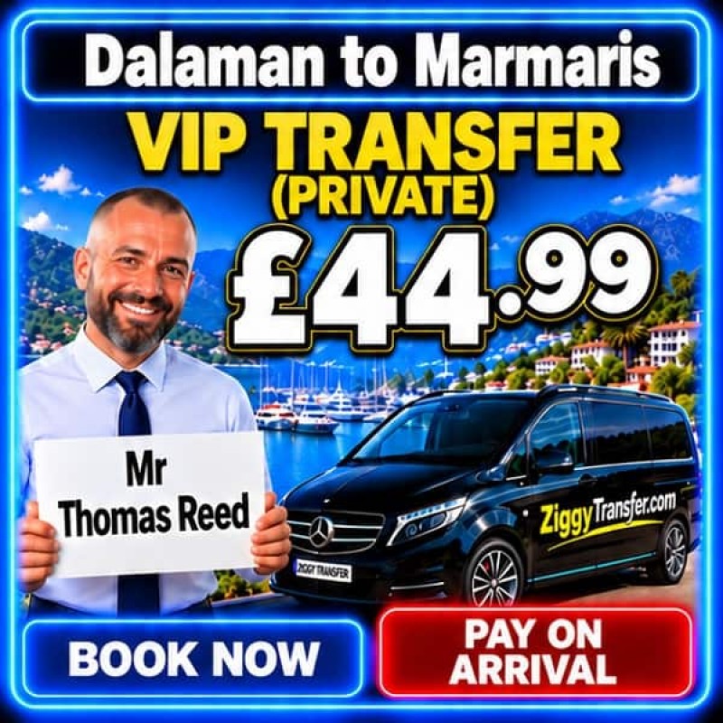 Dalaman Airport Taxi to Cettia Beach Resort Marmaris Hotel private transfer 