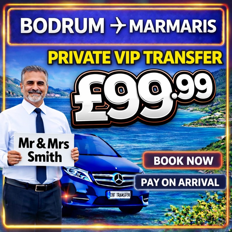 Bodrum Airport taxi to Marmaris private transfer