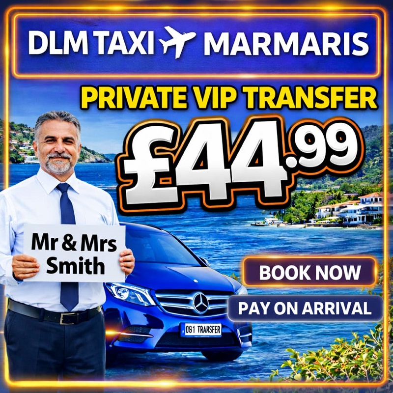 Dalaman Airport taxi to Marmaris private transfer service