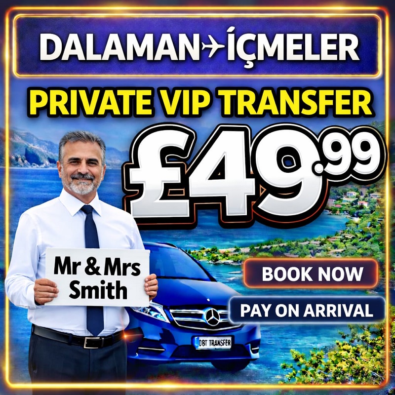 Dalaman taxi to Icmeler private airport transfer