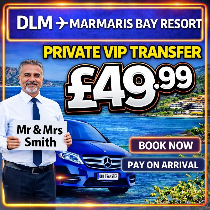 Dalaman Airport to Marmaris Bay Resort Hotel taxi transfer service