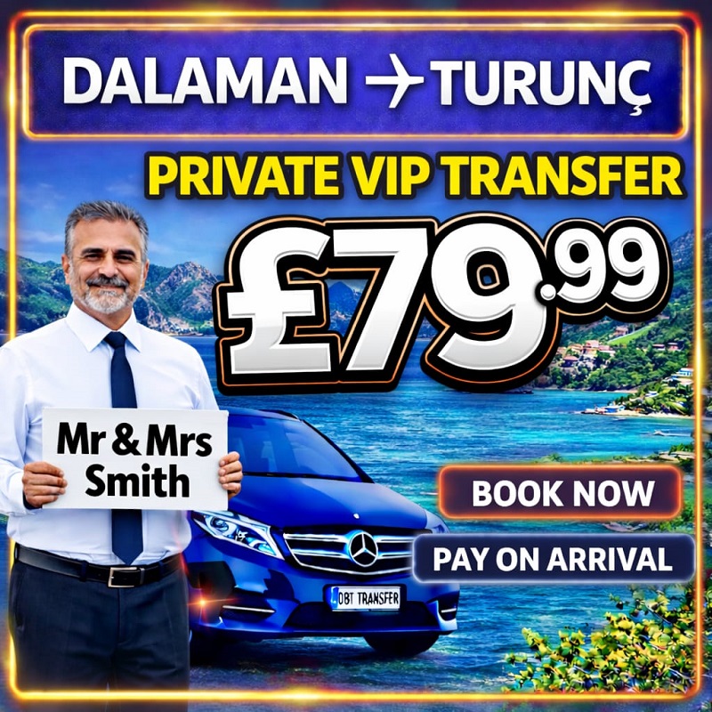 Dalaman taxi to Turunc private airport transfer