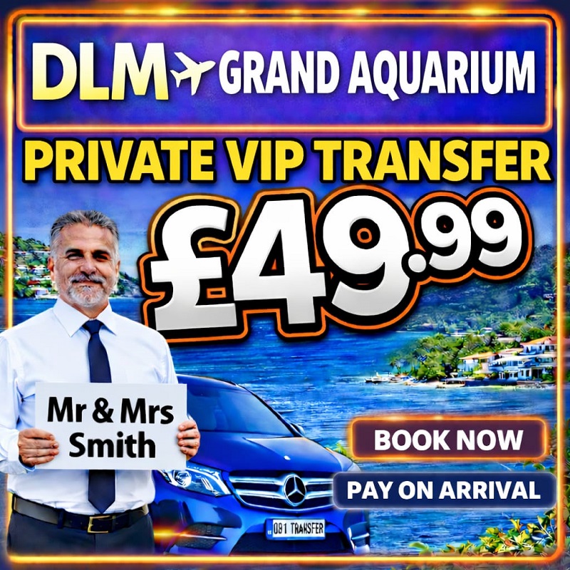 Dalaman taxi to Icmeler Grand Aquarium Hotel private transfer