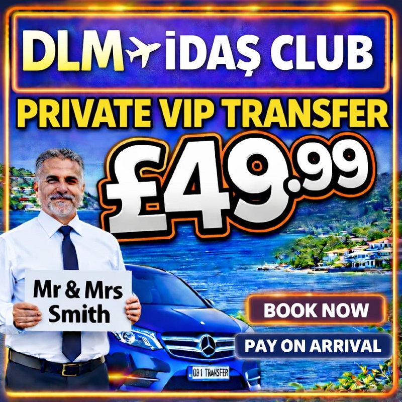 Dalaman taxi to Icmeler Idas Club Hotel private transfer