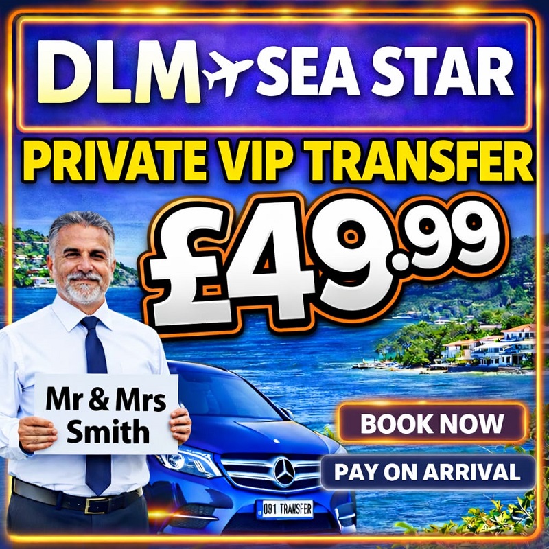 Dalaman taxi to Icmeler Sea Star Hotel private transfer