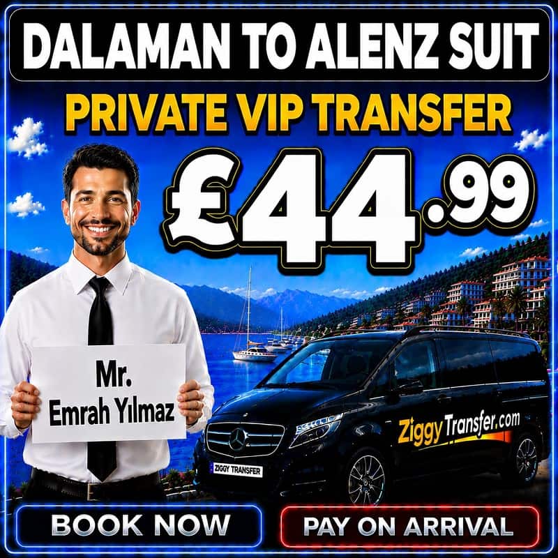 Dalaman Taxi to Alenz Suite Apartments Hotel Marmaris private transfer Marmaris