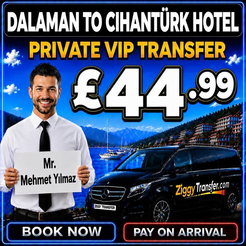 taxi price from Dalaman Taxi to Cihantürk Hotel Marmaris Transfer - private transfer