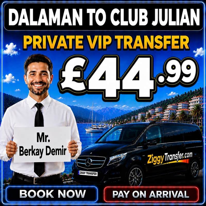 Dalaman Taxi to Julian Club Hotel Marmaris private airport transfer