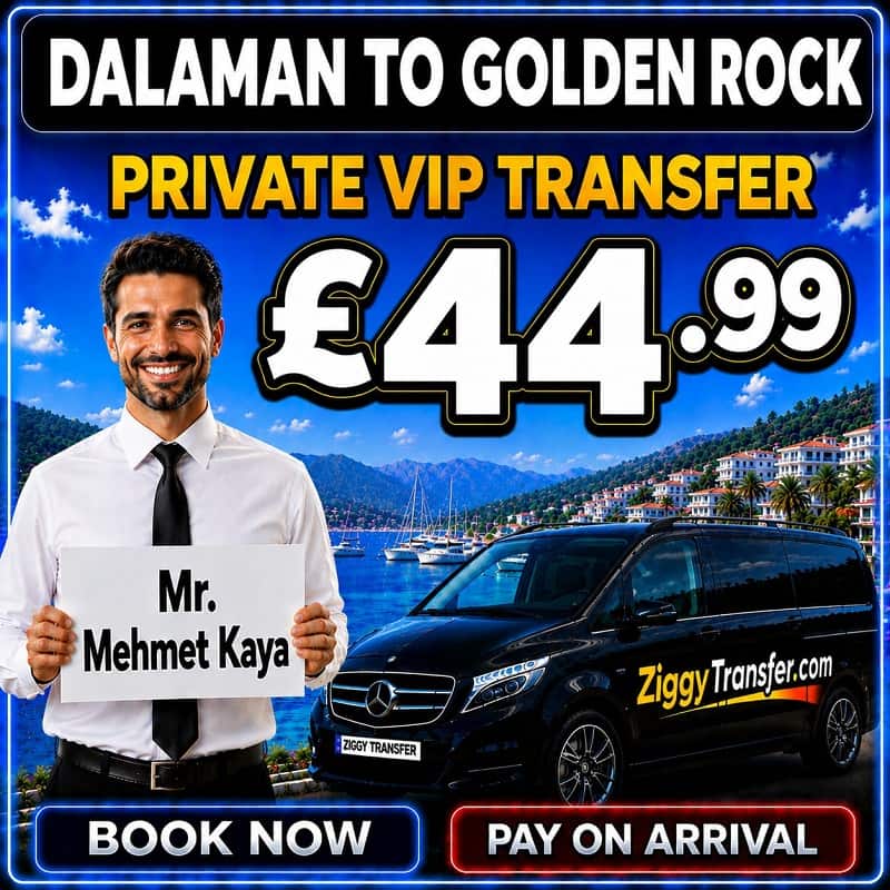 Marmaris Golden Rock Beach Hotel Taxi to Dalaman private transfer service
