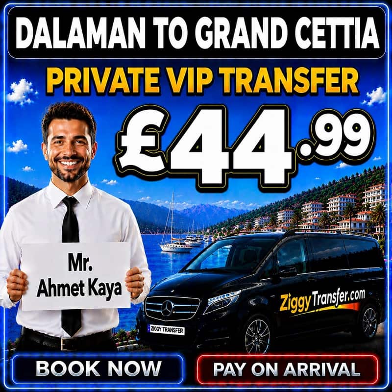 Dalaman Taxi to Grand Cettia Hotel Marmaris private airport transfer