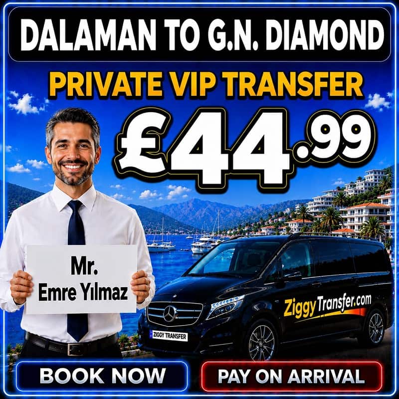taxi price from Dalaman Taxi to Green Nature Diamond Hotel Marmaris Transfer - private transfer