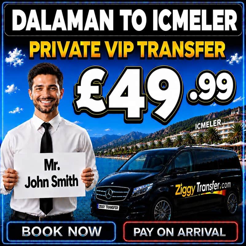Dalaman Taxi to Mersoy Exclusive Hotel İçmeler  private transfer