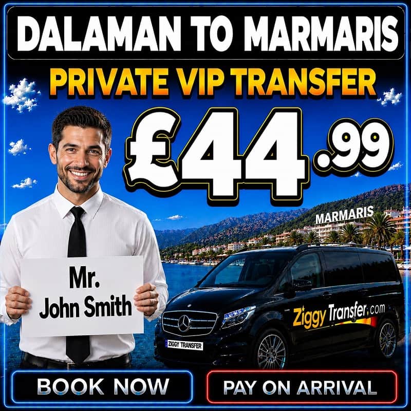 Dalaman Taxi to Pasa Garden Beach Hotel Marmaris private airport transfer