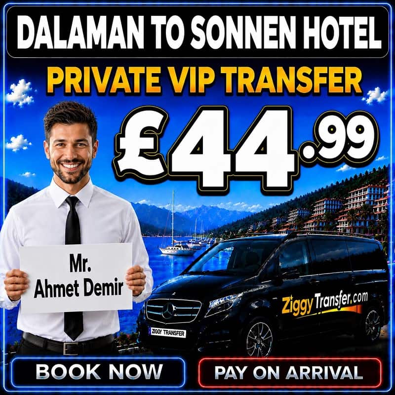 Dalaman Airport taxi to Grand Pasa Hotel private transfer Marmaris