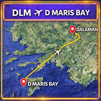 Dalaman taxi to D Maris Bay Hotel route map